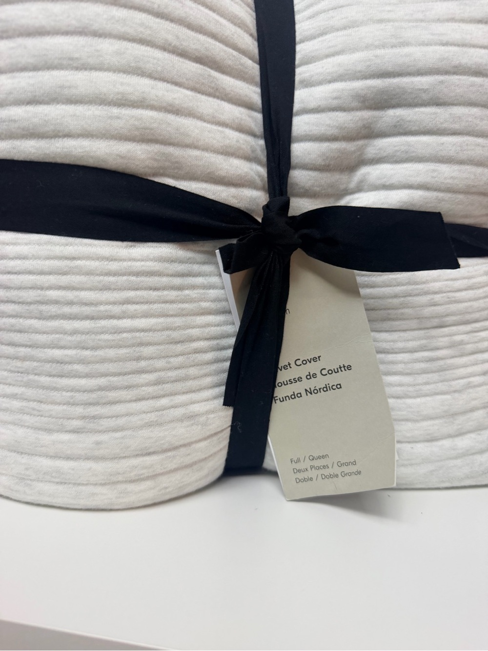 West Elm Cotton Cloud Jersey Duvet Cover QUEEN & 2 Euro Shams NWT - Picture 4 of 8